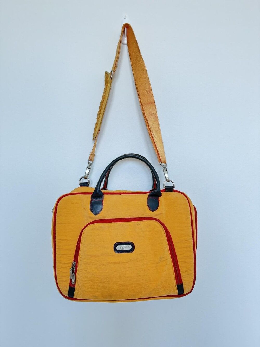 Baggallini Orange 16" Laptop Bag Nylon Case Adjustable Shoulder Strap Women